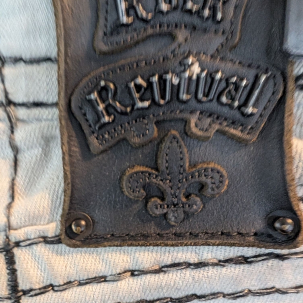 Rock Revival Jack Alt Straight Gray Denim Jeans...size 36/34 - Picture 8 of 8